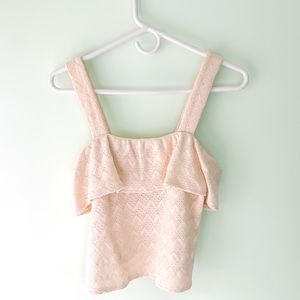 Madewell Ruffled Knit Tank Top ✨ XS Cream